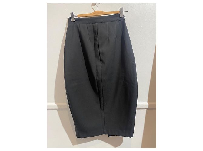 Autre Marque Schwarzer Rock mit Schlitz Auver Fit M - Ansicht 3