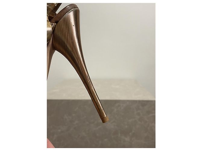 Sandali Miu Miu dorati T.38 D'oro - vista 8