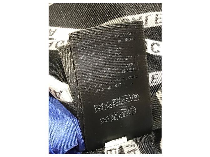 Balenciaga Hemdkleid schwarz weiß kariert Viskose - Ansicht 8