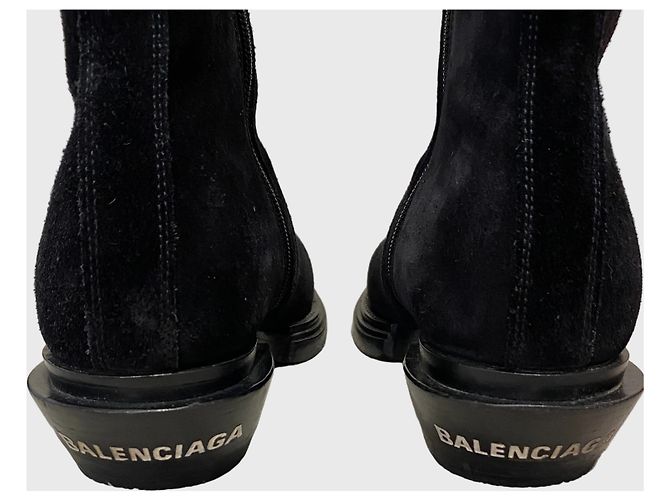 Stivaletti Balenciaga neri T.38 Nero - vista 5