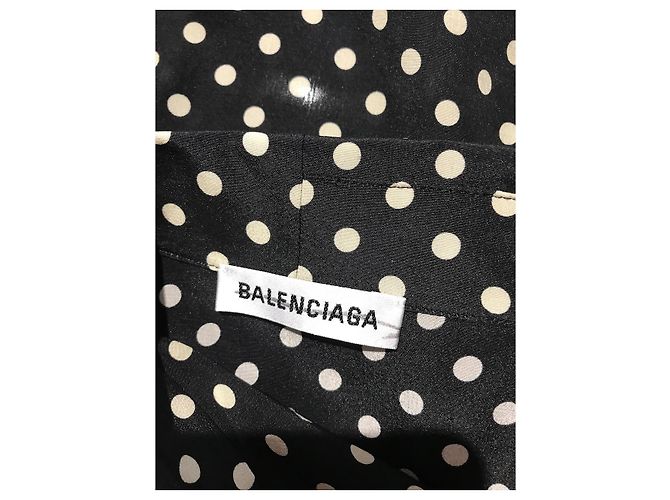 Blusa Balenciaga de lunares T.40 Negro - vista 4