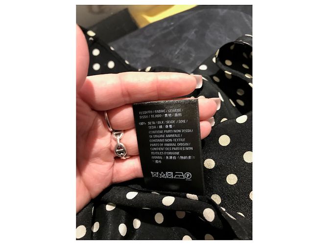 Blusa Balenciaga de lunares T.40 Negro - vista 6