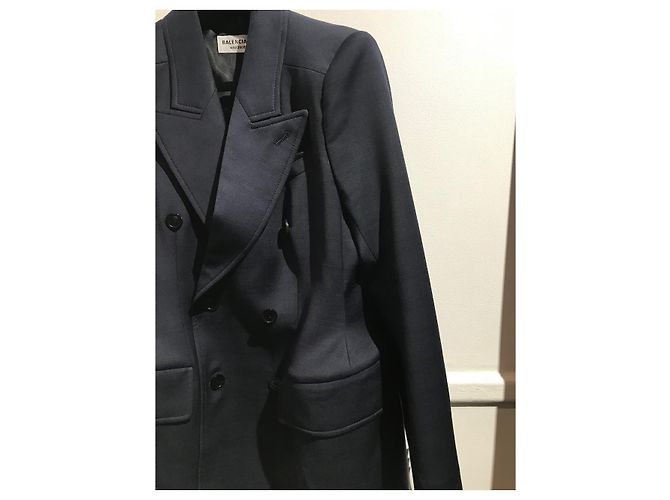 Balenciaga Hourglass Jacke T.42 Blau - Ansicht 2