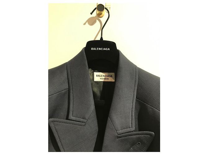 Balenciaga Hourglass Jacke T.42 Blau - Ansicht 4