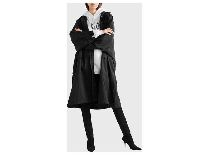 Chaqueta impermeable Balenciaga T.36 Negro - vista 6
