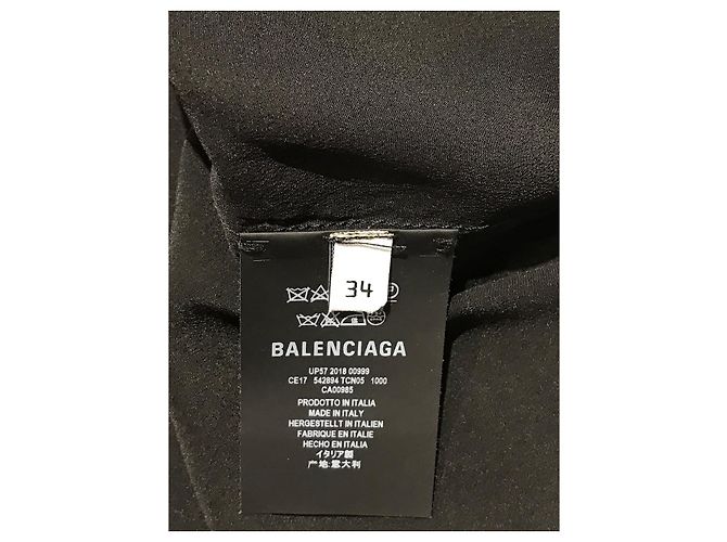 Camicia Balenciaga nera T.34 Nero - vista 5