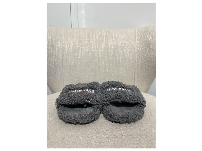 Mules Balenciaga grigie T.39 Grigio - vista 3