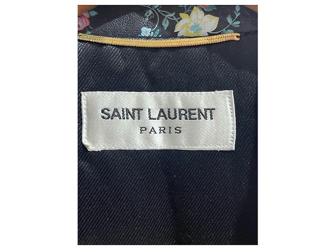 Autre Marque Perfecto Saint Laurent fleurs T.36 Schwarz - Ansicht 5