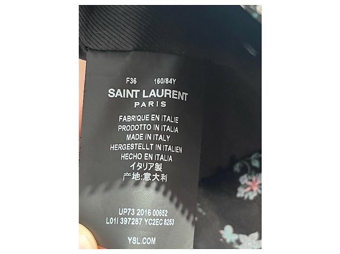 Autre Marque Perfecto Saint Laurent fleurs T.36 Schwarz - Ansicht 6