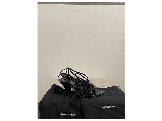 Autre Marque Sandali Saint Laurent neri T.36 Nero - vista 11