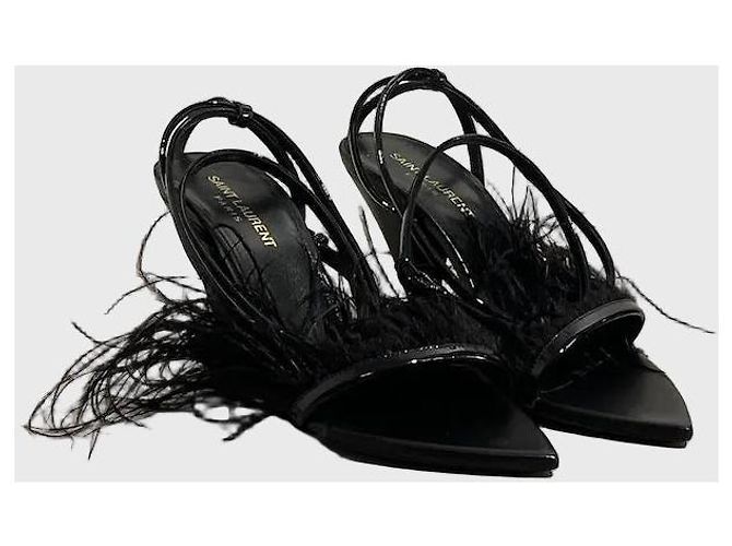 Autre Marque Sandali Saint Laurent neri T.36 Nero - vista 2