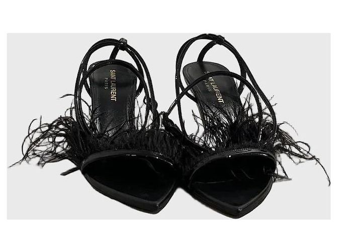 Autre Marque Sandali Saint Laurent neri T.36 Nero - vista 3