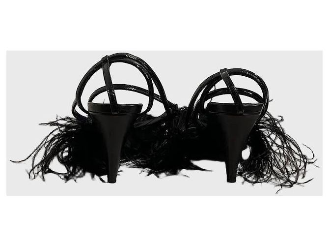 Autre Marque Sandali Saint Laurent neri T.36 Nero - vista 4