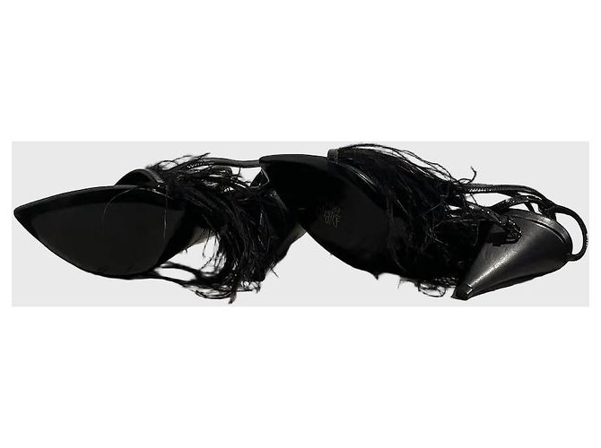 Autre Marque Sandali Saint Laurent neri T.36 Nero - vista 5