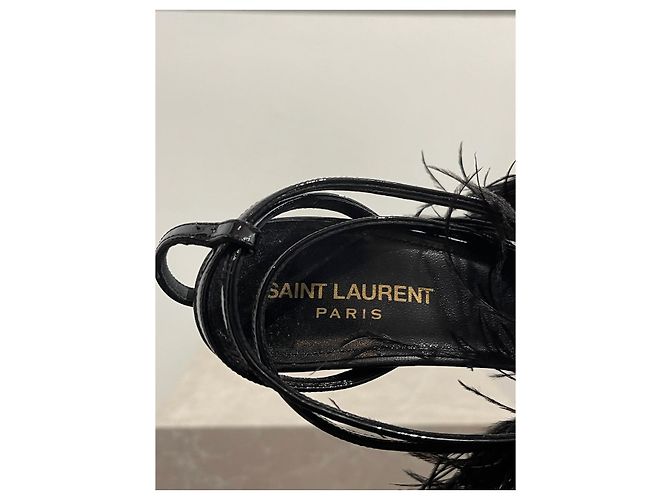 Autre Marque Sandali Saint Laurent neri T.36 Nero - vista 7