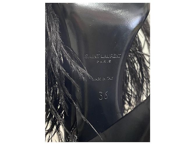 Autre Marque Sandali Saint Laurent neri T.36 Nero - vista 8