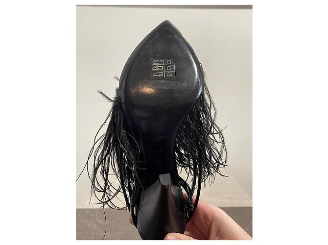 Autre Marque Sandali Saint Laurent neri T.36 Nero - vista 9