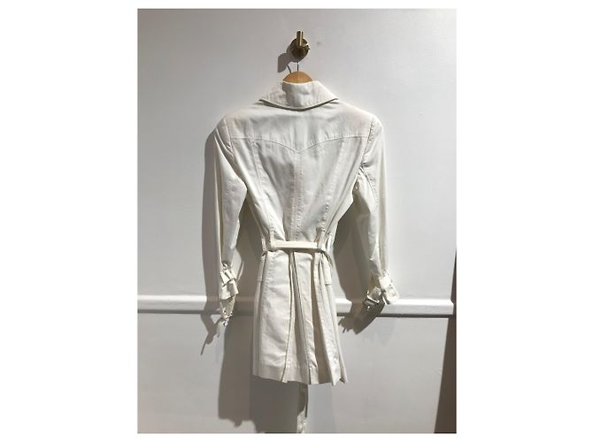 Trench Burberry blanco T.34 - vista 3