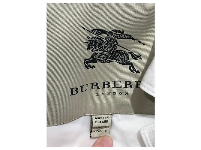 Trench Burberry blanco T.34 - vista 4