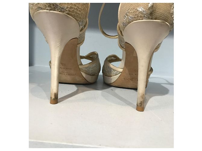 Sandali Jimmy Choo beige T.35 - vista 5