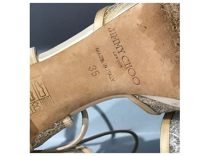 Sandali Jimmy Choo beige T.35 - vista 7