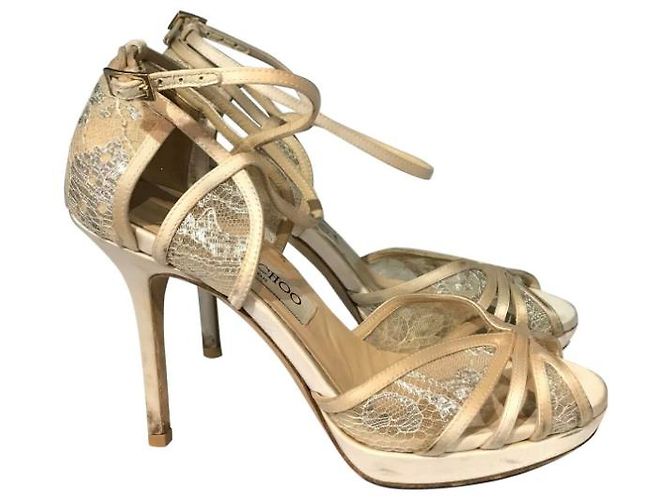 Sandali Jimmy Choo beige T.35 - vista 8