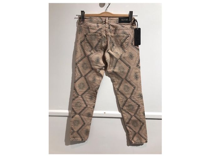 Autre Marque Jeans Heartless stampati T.26 Beige - vista 2
