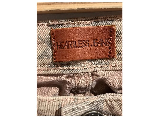 Autre Marque Jeans Heartless stampati T.26 Beige - vista 5
