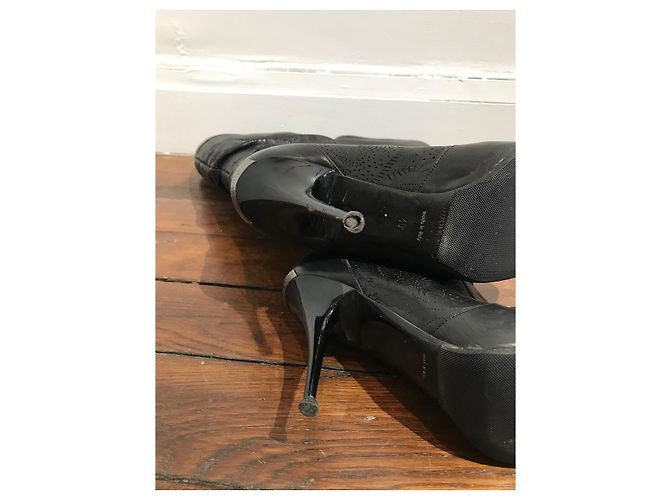 Burberry Stiefel aus schwarzem Leder Absatz 40 - Ansicht 7