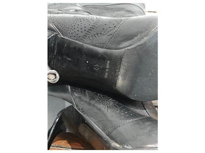 Burberry Stiefel aus schwarzem Leder Absatz 40 - Ansicht 8