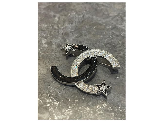 Chanel Brosche schwarz und silber - Ansicht 2