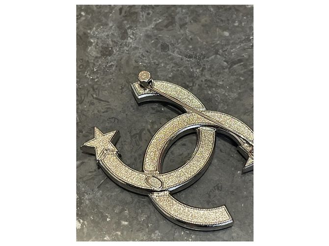 Chanel Brosche schwarz und silber - Ansicht 4