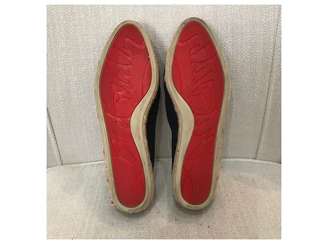 Espadrilles Christian Louboutin T.38 Blu navy - vista 5