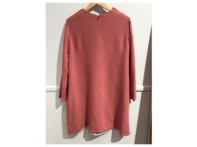 Chloé kurzes rosa Kleid mit langen Ärmeln Größe 40 Pink - Ansicht 2