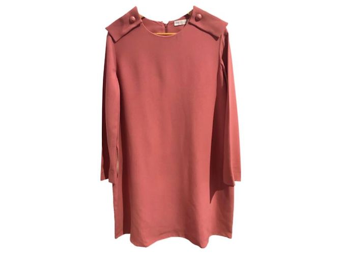 Chloé kurzes rosa Kleid mit langen Ärmeln Größe 40 Pink - Ansicht 8