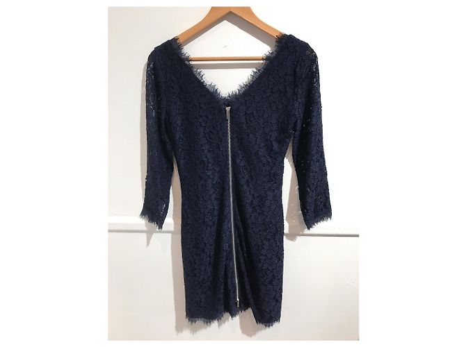 Abito Diane Von Furstenberg blu navy T.4 - vista 4