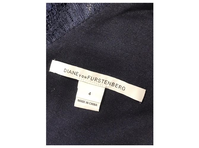 Abito Diane Von Furstenberg blu navy T.4 - vista 5