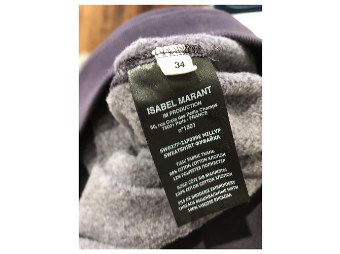 Isabel Marant Etoile Sudadera Isabel Marant ciruela T.34 NUEVA Púrpura - vista 5