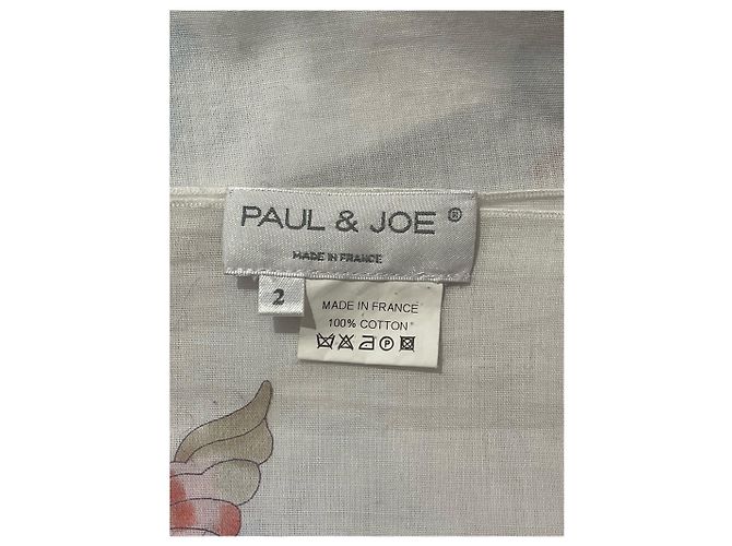 Top Paul & Joe TAILLE 2TOP de algodón blanco con estampado de flores y animales - vista 4