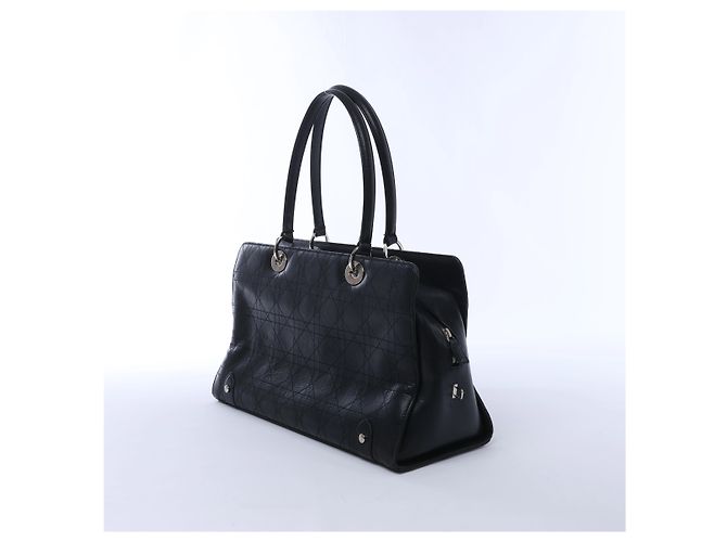 Borsa a tracolla Christian Dior East West Lady Dior in pelle Cannage, Nero - vista 3