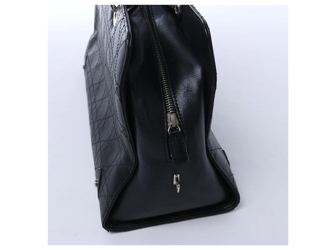 Borsa a tracolla Christian Dior East West Lady Dior in pelle Cannage, Nero - vista 4