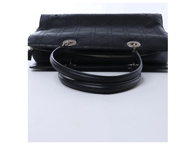 Borsa a tracolla Christian Dior East West Lady Dior in pelle Cannage, Nero - vista 6