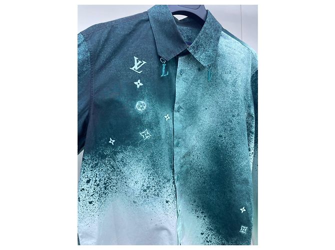 Top Louis Vuitton Tie-Dye de Algodão Verde Manga Comprida Multicor - vista 6