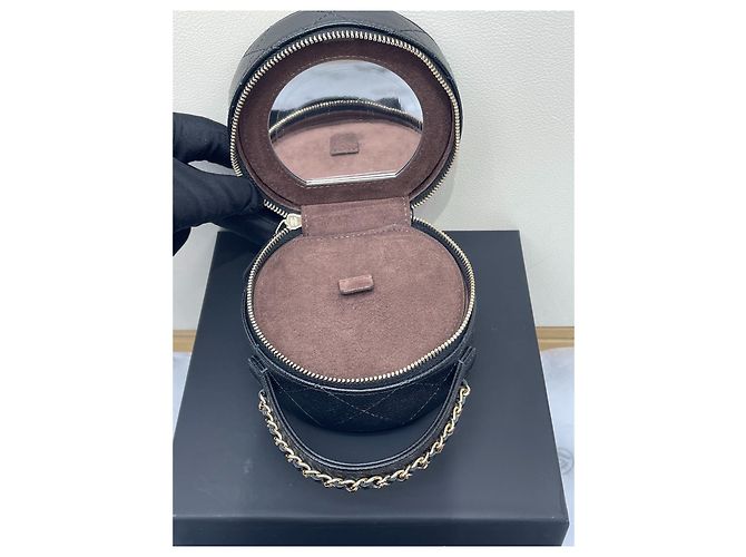 Bolsa de mão Chanel preta em couro de bezerro estilo caixa de joias Multicor - vista 4
