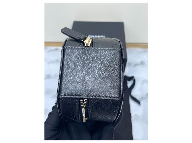 Bolsa de mão Chanel preta em couro de bezerro estilo caixa de joias Multicor - vista 6