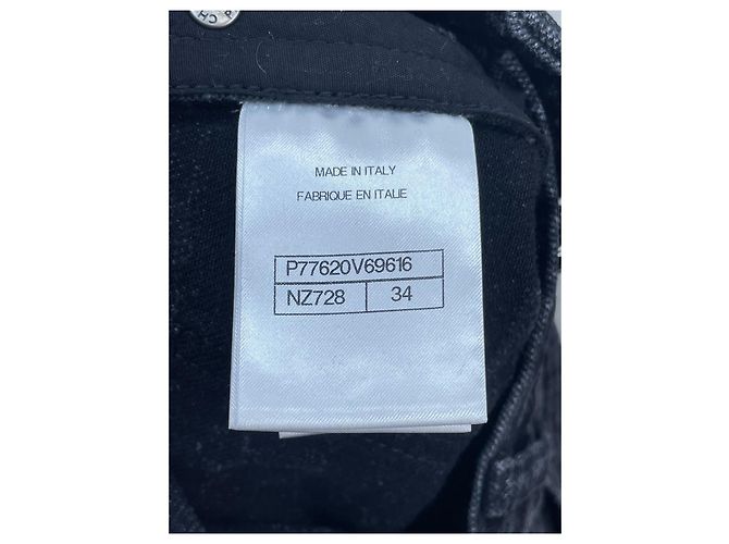 Vaqueros Chanel de Denim con Estampado de Cuadros Negro y Gris Talla 34 Multicolor - vista 9