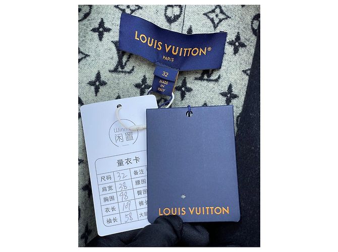 Abrigo Louis Vuitton de lana negro con cuello de piel desmontable Multicolor - vista 5