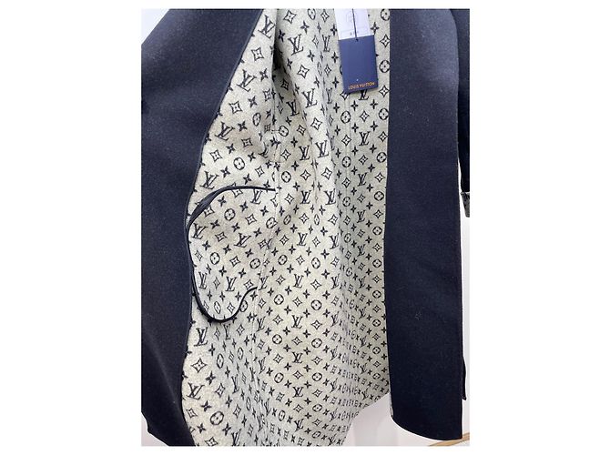 Abrigo Louis Vuitton de lana negro con cuello de piel desmontable Multicolor - vista 6