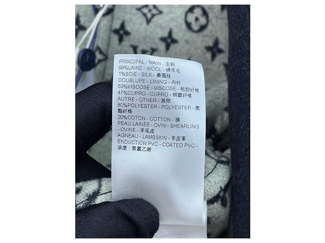 Abrigo Louis Vuitton de lana negro con cuello de piel desmontable Multicolor - vista 8