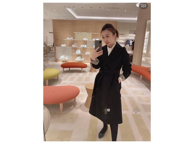 Abrigo Louis Vuitton de lana negro con cuello de piel desmontable Multicolor - vista 9